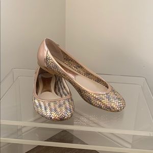 Bloomingdale’s Silver and Gold ballet flats